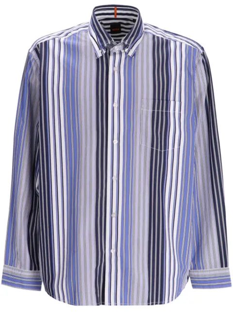 BOSS Lambey striped cotton shirt Blue 50509802