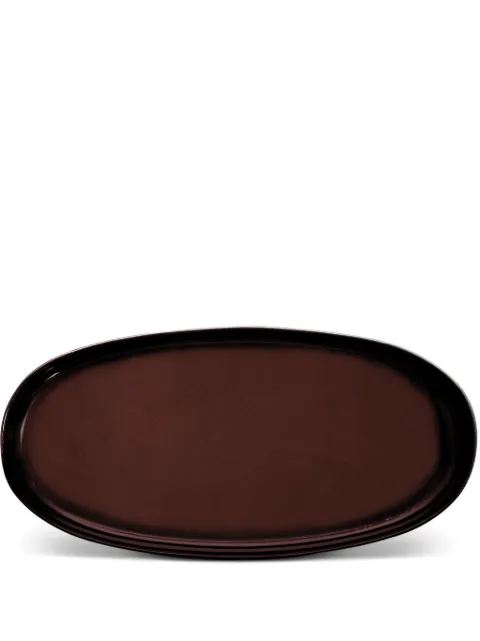 L'Objet medium Terra oval platter (23cm) Red TA765