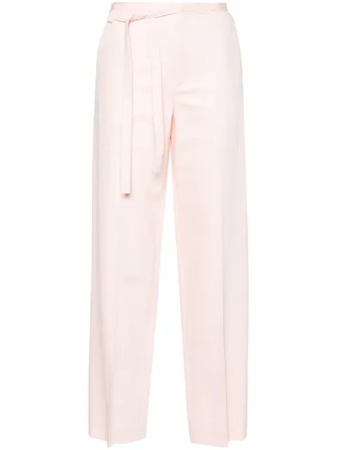 Kenzo belted straight-leg trousers Pink FE52PA0839OV