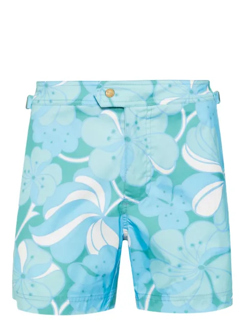 TOM FORD floral-print swim shorts Blue BSS001FMN031S24