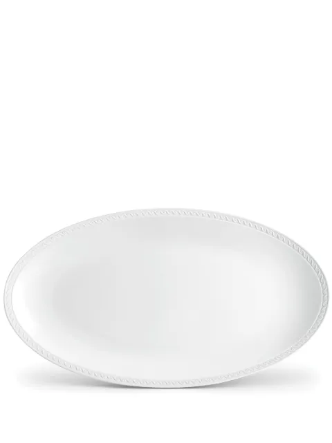 L'Objet large Neptune porcelain oval platter White NP166