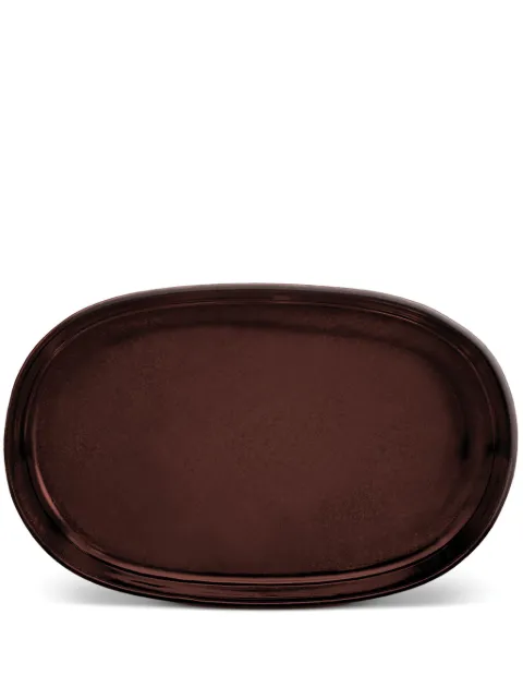L'Objet small Terra porcelain platter (3cm x 23cm) Red TA764