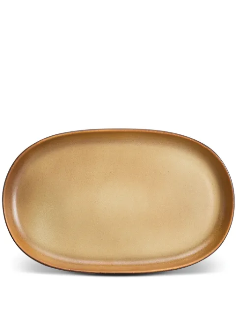 L'Objet small Terra oval platter (23cm) Brown TA864