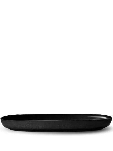 L'Objet medium Terra porcelain platter (5cm x 41cm) Black TA565