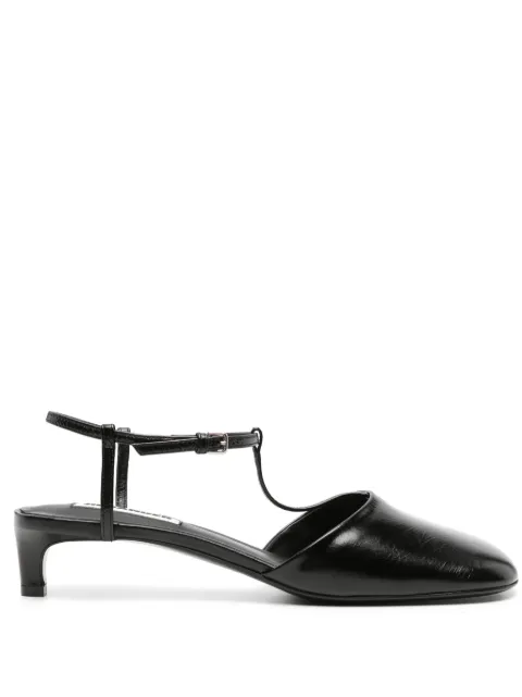 Jil Sander T-bar leather pumps Black J15WP0037P6521