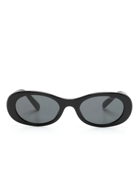 Miu Miu Eyewear Miu Glimpse oval-frame sunglasses Black SMU06Z1AB5S0