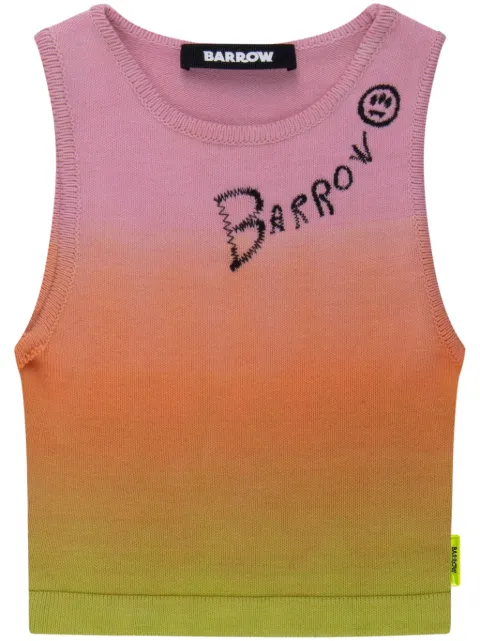 BARROW rainbow knitted crop top Pink S4BWWOTO082