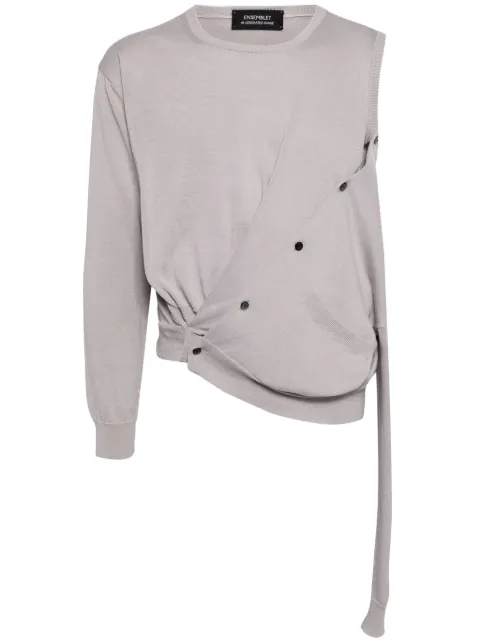 Doublet AI asymmetric cardigan Grey 24SS46KN151