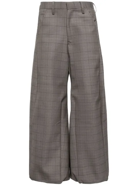 Doublet Robot wide-leg wool trousers Brown 24SS12PT262