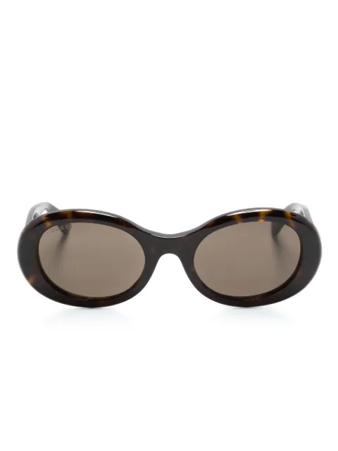 Gucci Eyewear tortoiseshell oval-frame sunglasses Brown 778136J0740