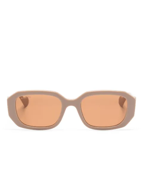 Gucci Eyewear Double-G geometric-frame sunglasses Neutrals GG1535S