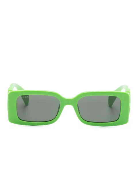 Gucci Eyewear Chaise Lounge rectangle-frame sunglasses Green 733369J1691