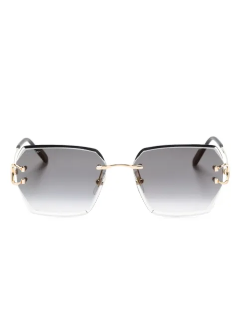 Cartier Eyewear Signature C de Cartier geometric-frame sunglasses Gold CT0466S001