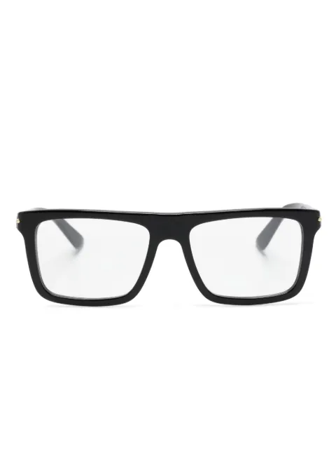 Gucci Eyewear logo-engraved square-frame glasses Black GG1504O005