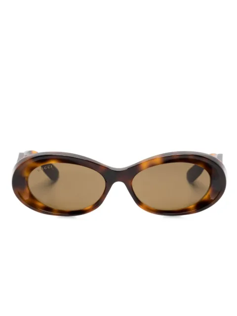 Gucci Eyewear tortoiseshell oval-frame sunglasses Brown GG1527S002