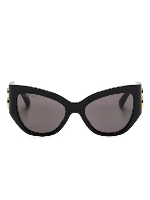 Balenciaga Eyewear logo-plaque cat-eye sunglasses Black BB0322S002