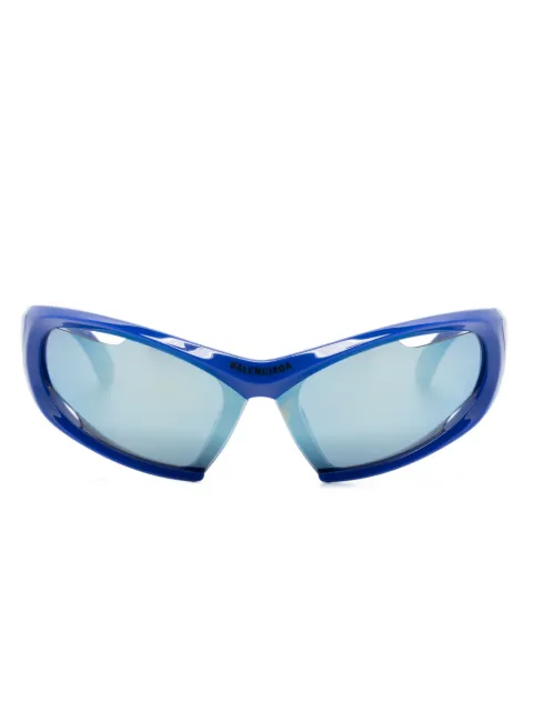 Balenciaga Eyewear Dynamo oversize-frame sunglasses Blue BB0318S002
