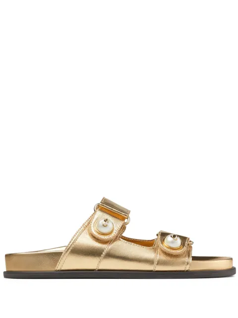 Jimmy Choo Fayence leather sandals Gold FAYENCESANDALMNA