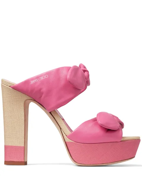 Jimmy Choo Rua 120mm platform mules Pink RUA120CJD