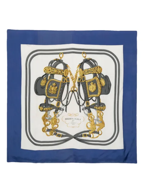 Hermès Pre-Owned 1960s Brides de Gala silk scarf Blue 1501490