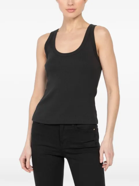 Veronica Beard Birke ribbed scoop-neck top Black 2402JY020S0781