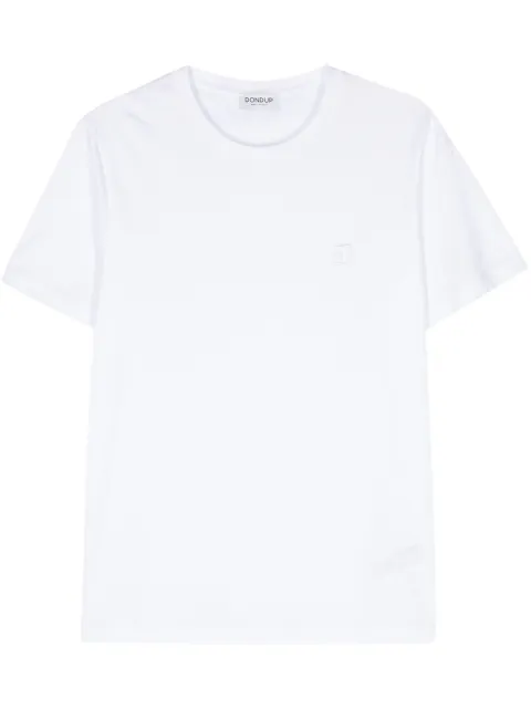 DONDUP logo-embroidered cotton T-shirt White US198JF0271UFS6