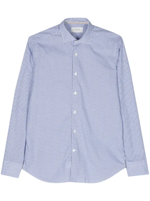 Tintoria Mattei geometric-print cotton shirt Blue RRANJW