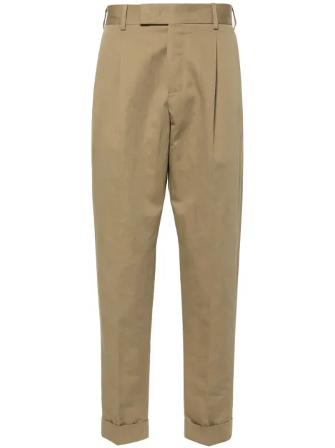 PT Torino mid-rise tapered trousers Neutrals CORSZAZ40FWDBP65