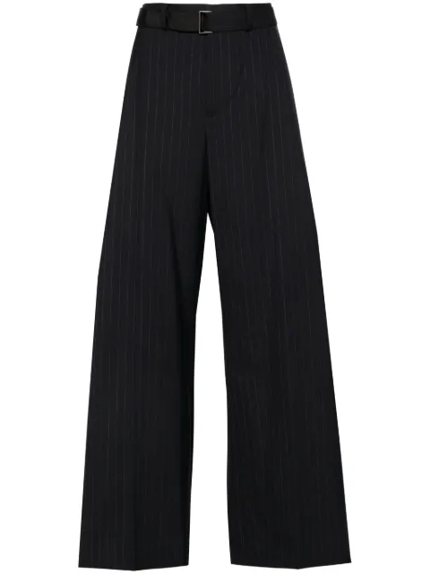 sacai high-waist wide-leg trousers Blue 2407123