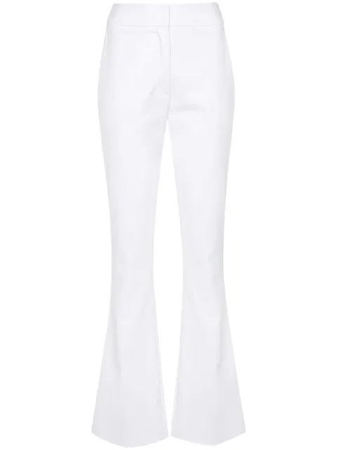 Genny twill flared trousers White 76AAA170N0112