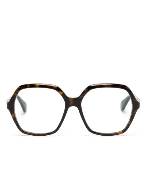 Cartier Eyewear Double C Décor square-frame glasses Brown CT0492O