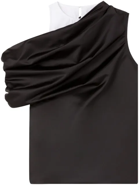 AZ FACTORY Hyacinth draped cropped top Black 23TOP141DU3
