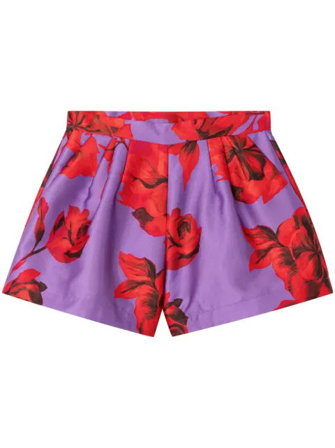 AZ FACTORY Hibiscus floral-print shorts Purple 23SHO009PP3