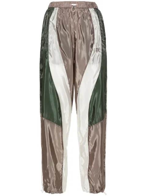 Palm Angels logo-embroidered track pants Green PWCA139S24FAB0013684