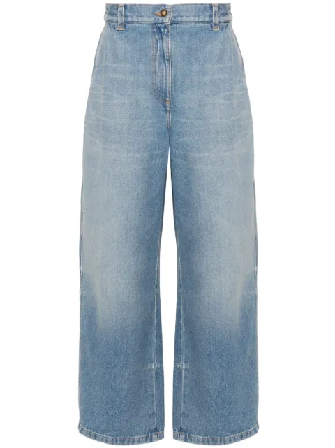 Palm Angels high-rise wide-leg jeans Blue PWYB027S24DEN0024040