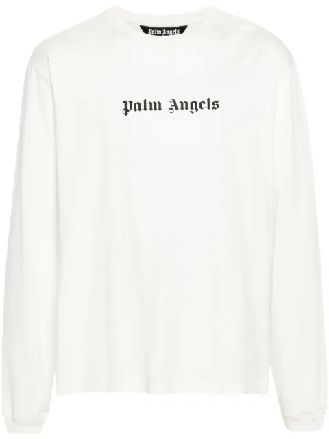 Palm Angels logo-print cotton T-shirt White PMAB046S24JER0010310