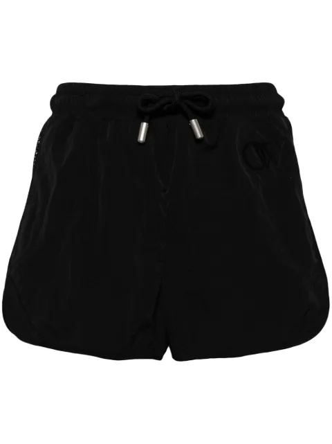 Off-White logo-embroidered track shorts Black OWVH050S24FAB0011010