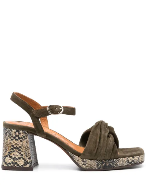 Chie Mihara Gelia 55mm suede sandals Green GELIA