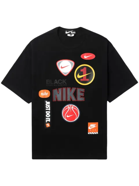 Black Comme Des Garçons logo-print cotton T-shirt Black 1MT101052