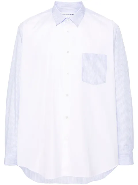Comme Des Garçons Shirt colour-block cotton shirt White FZB156PER