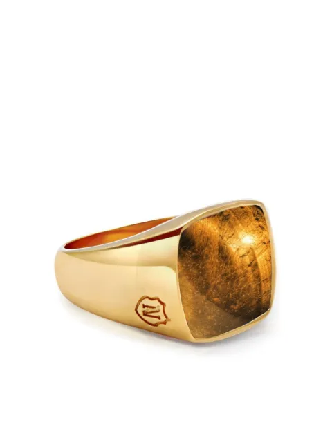 Nialaya Jewelry gemstone-detail signet ring Gold MRING119