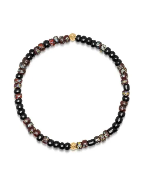 Nialaya Jewelry Japanese Miyuki beaded bracelet Black MNE017