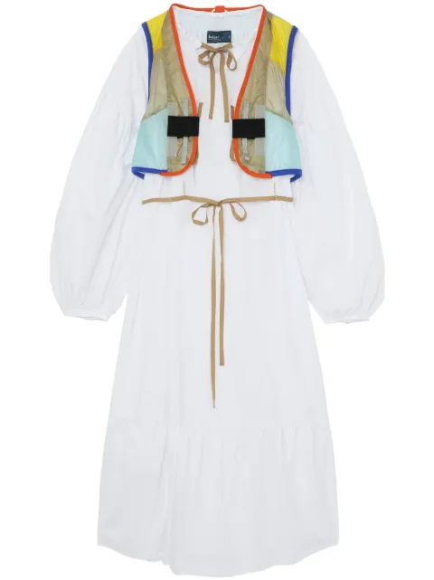 Kolor layered cotton midi dress White 24SCLO02112
