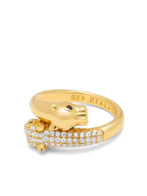 Nialaya Jewelry Twisted Panther gold-plated ring Gold WRING079