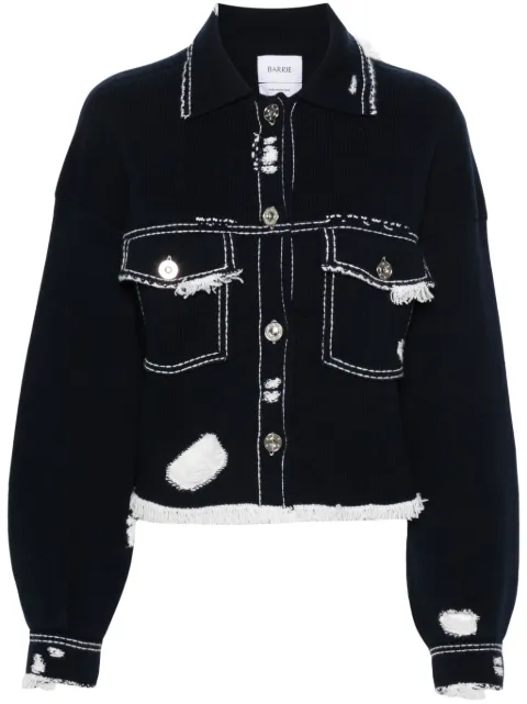 Barrie fringed denim jacket Blue C85258
