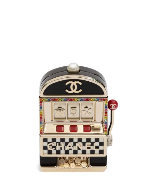 CHANEL Pre-Owned 2023 Slot Machine Casino clutch bag Black CSHTSLO7697
