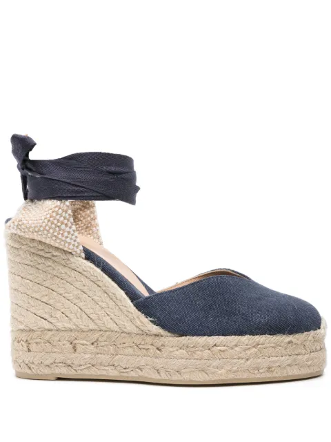 Castañer Chiara 110mm wedge espadrilles Blue 021668