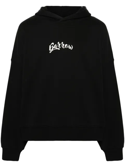 BARROW logo-print cotton hoodie Black S4BWUAHS148