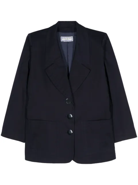Saint Laurent Pre-Owned 1980s single-breadted blazer Blue SAI350PAM