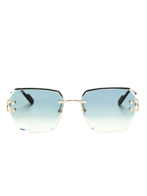 Cartier Eyewear Signature C de Cartier geometric-frame sunglasses Blue CT0466S